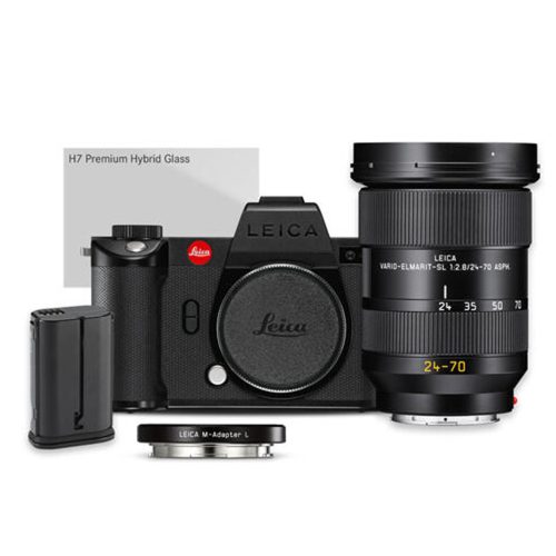 Leica SL2-S + VARIO-ELMARIT-SL 24-70 f/2.8 ASPH. + M-adapter L + BP-SCL6 + glass protector kit