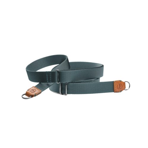 Leica D-Lux 8 leather carrying strap,  cognac – petrol