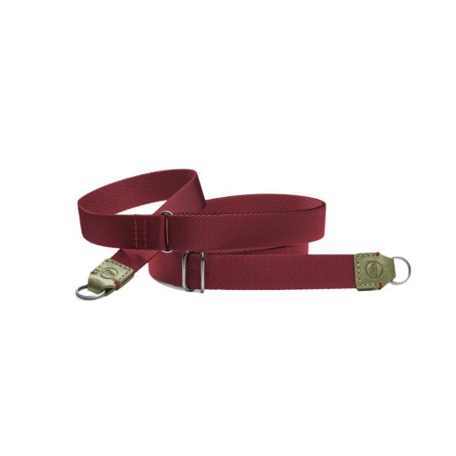 Leica D-Lux 8 leather carrying strap, olive – burgundy
