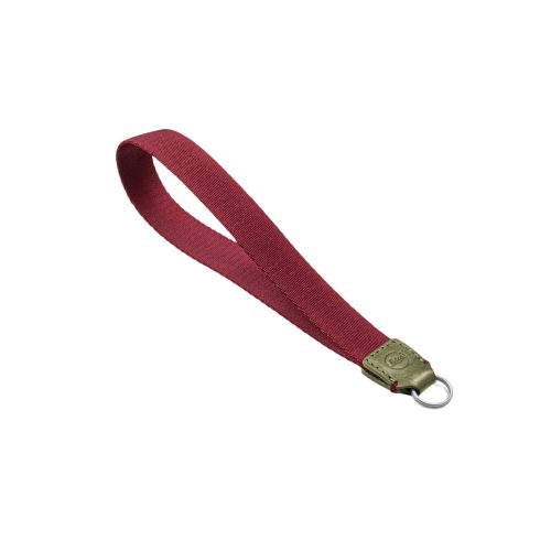 Leica D-Lux 8 leather wrist strap,  olive – burgundy