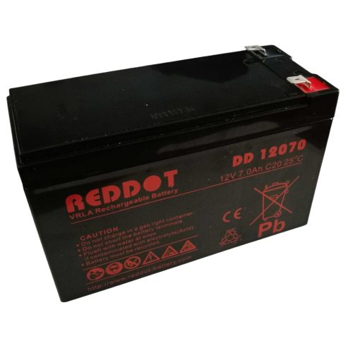 RedDot 12V 7 Ah zselés akkumulátor
